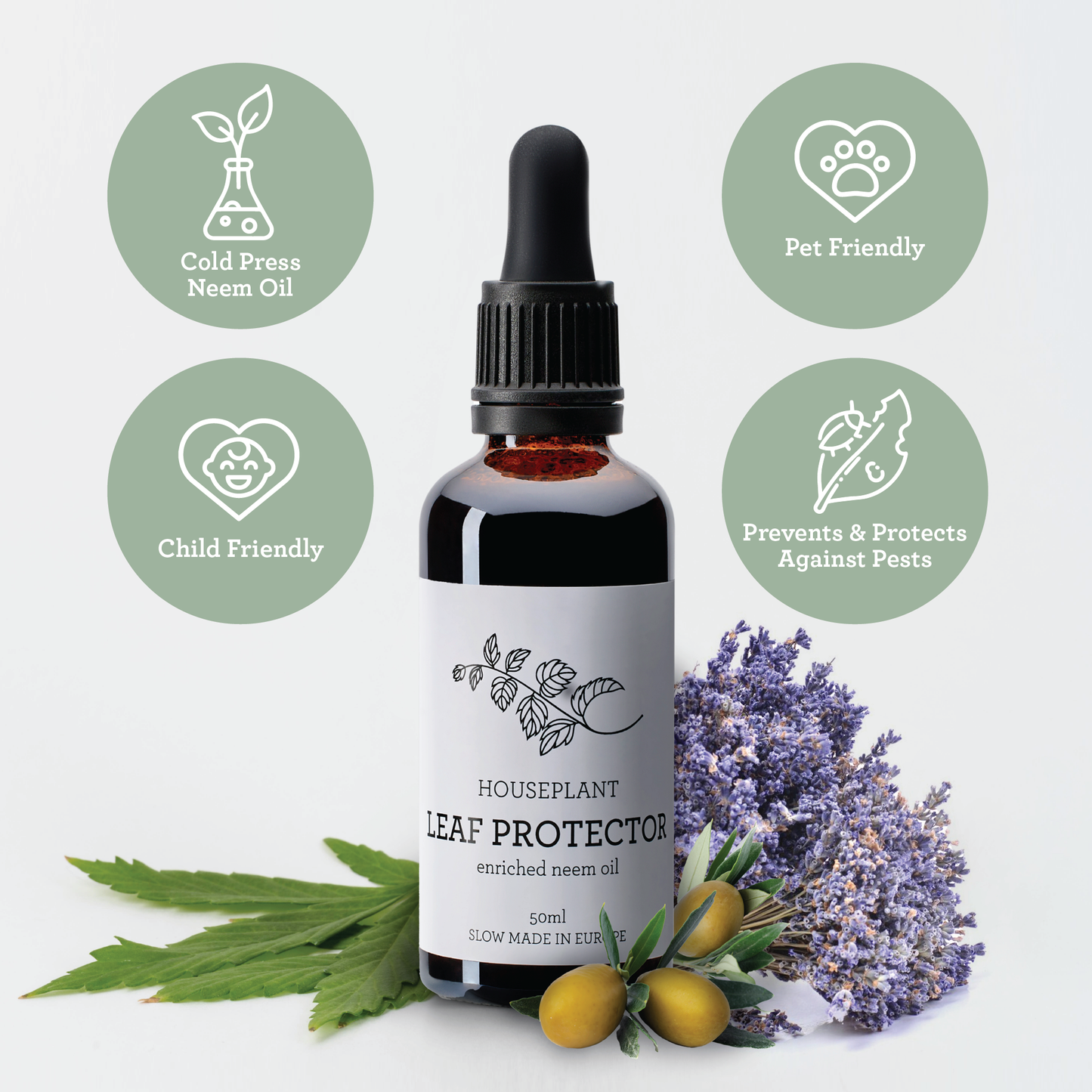 Generosa Plant Spa Gift Set Christmas Edition - Plant Protection and Cleaning | Neem oil 50ml and Plant Soap 200ml Kit | Combating Plant Pests | Eco-friendly Gift | Gift for Plant Lovers | Christmas gift