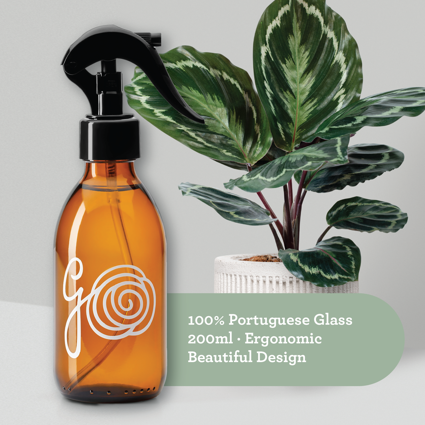 Generosa Plant Treat Gift Set – Plant Nourishment | Natural Liquid Fertiliser 50ml and Glass Spray Bottle | Nutrients for Houseplants | Gift for Plant Lovers, Gift Ideas, Eco-friendly Gift