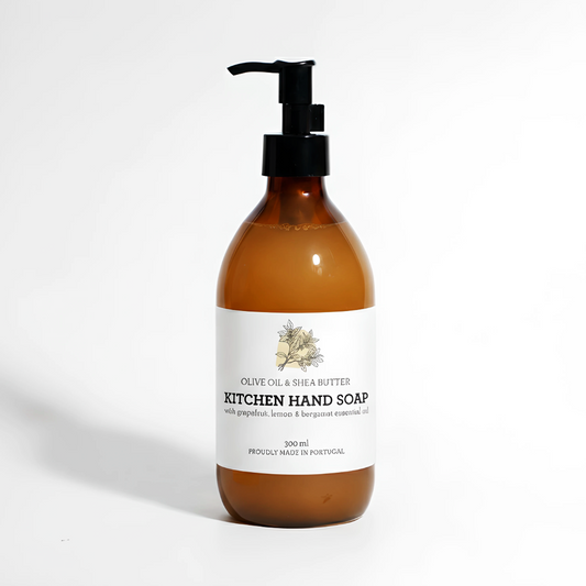 Kitchen Hand Soap - Grapefruit, Lemon & Bergamot | Neutralises cooking odours - 300 ml Glass Bottle