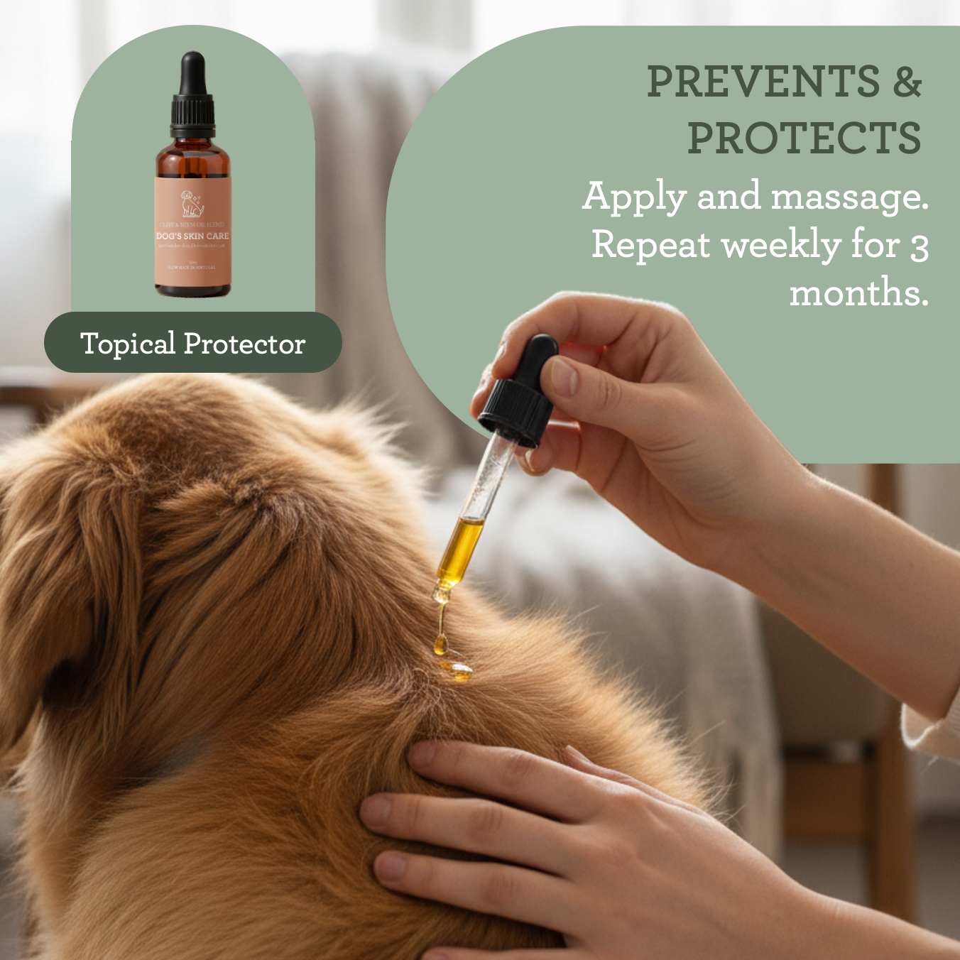 Generosa Dog’s Skin Care – Olive & Neem Oil Blend 50 ml | Soothes the skin. Defends the coat